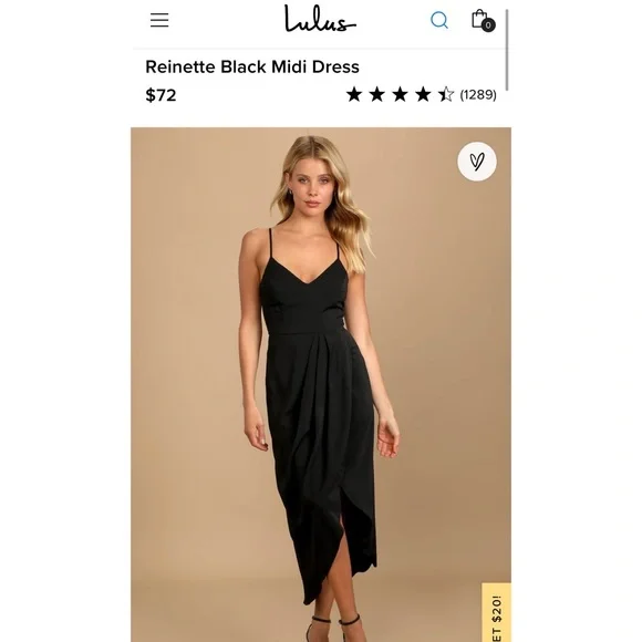 lulus reinette black midi dress Roma U-Neckline Ruched Midi Dress Black main image 1